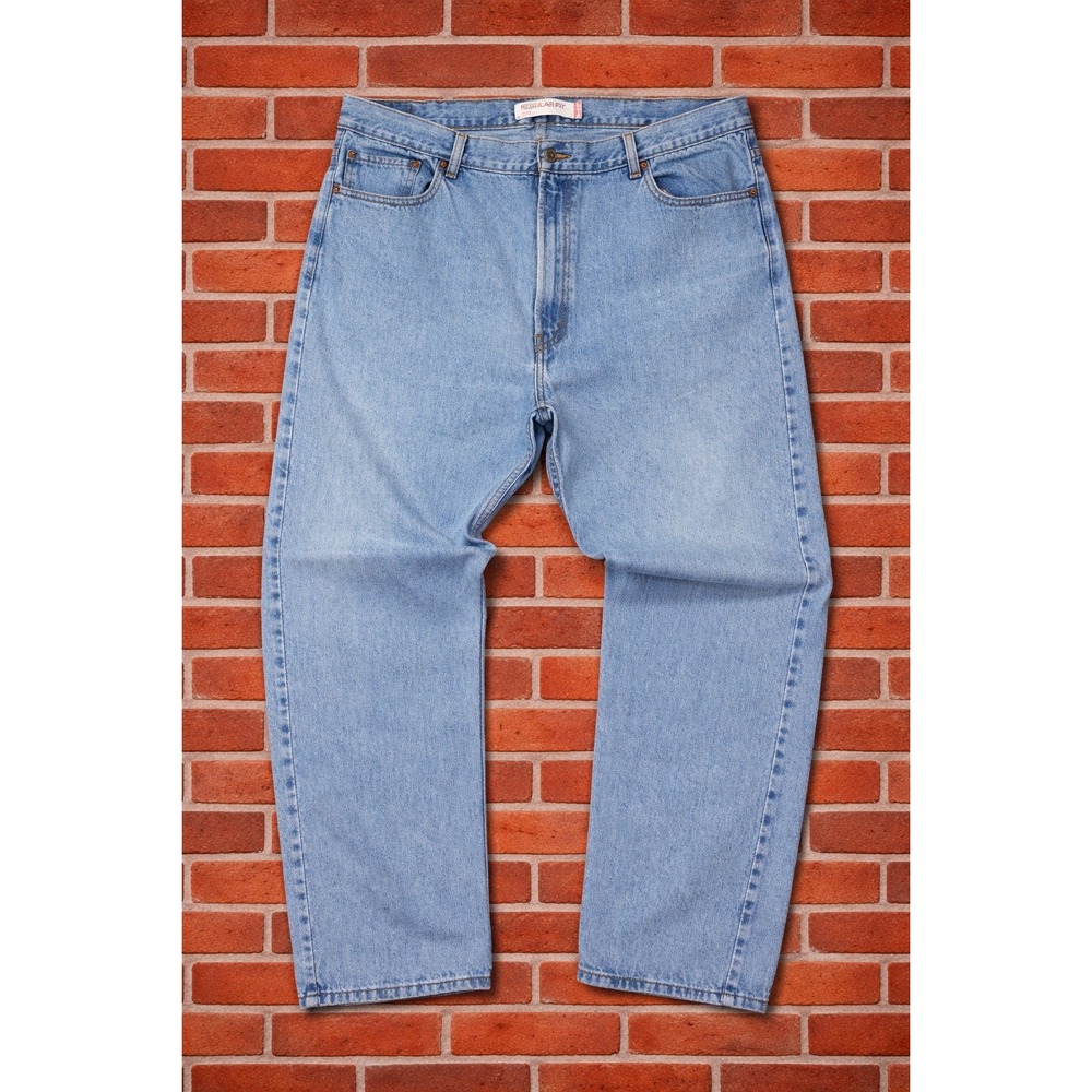 Vintage Y2K Levi 505 Jeans Mens 42x32 (40x31) Blue Straight Leg Light Wash Denim